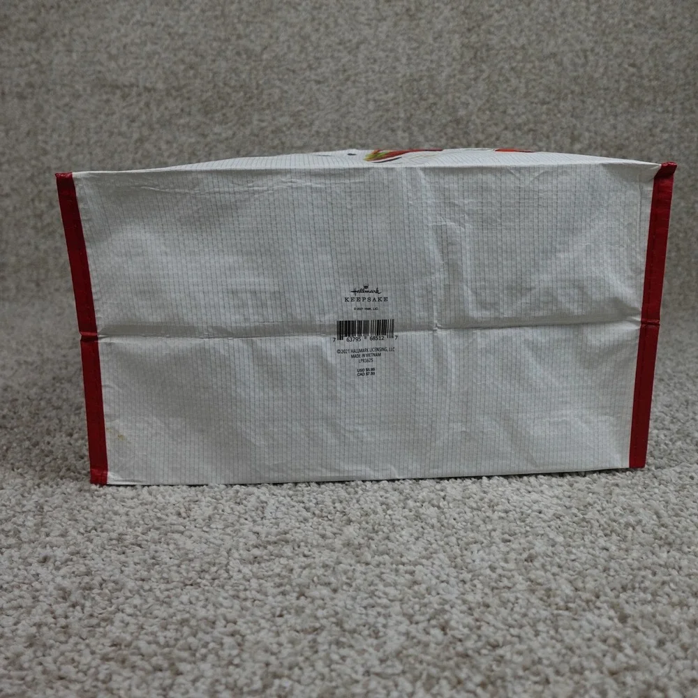 Hallmark Keepsake Reusable Christmas Tote Bag Gnomes Snowman Red LPR3625 2021